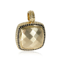 Albion Brushed 18K Yellow Gold & Black Diamond Pendant, 1/2 Ctw