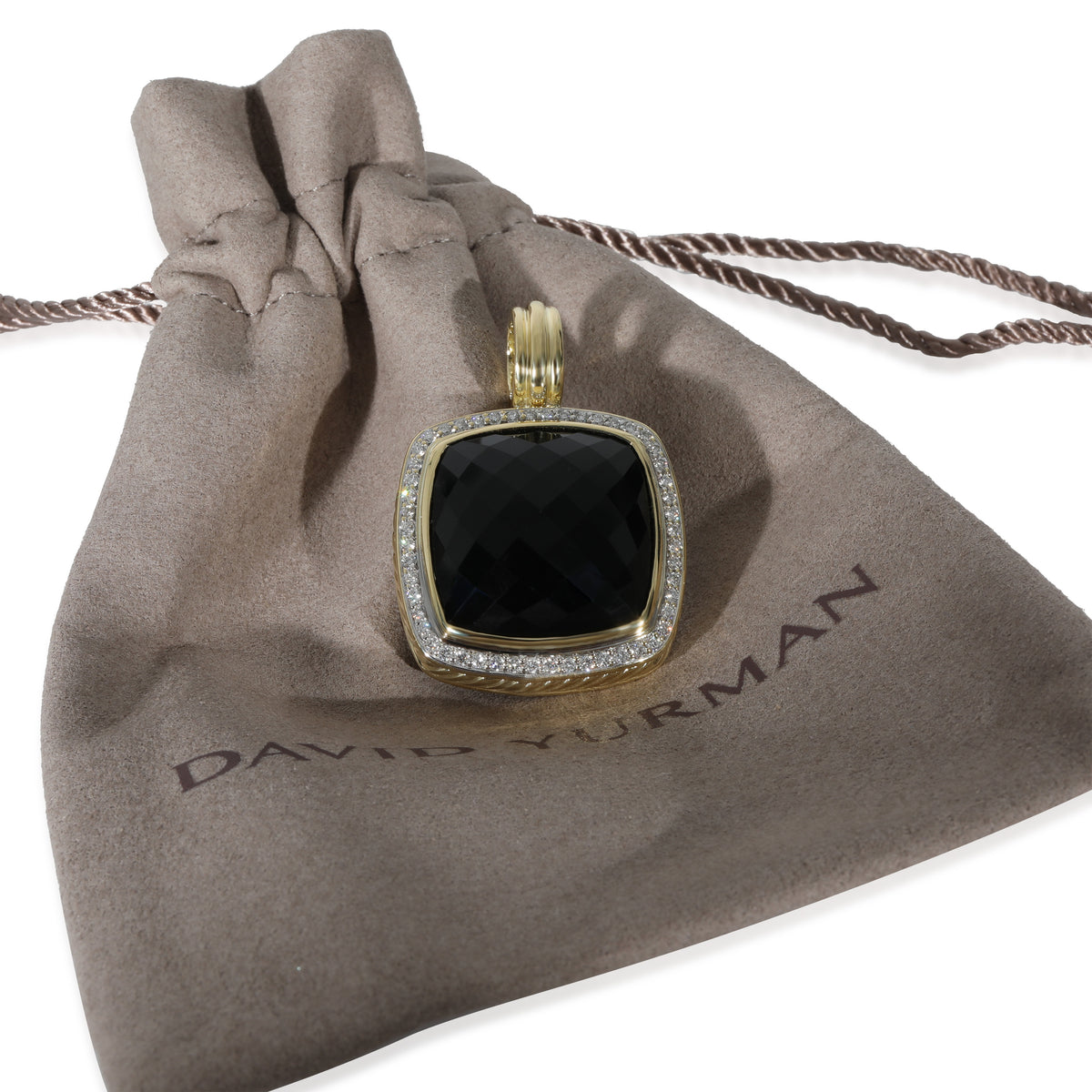 Albion Onyx Diamond Enhancer Pendant in 18k Yellow Gold 0.50 CTW