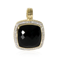 Albion Onyx Diamond Enhancer Pendant in 18k Yellow Gold 0.50 CTW