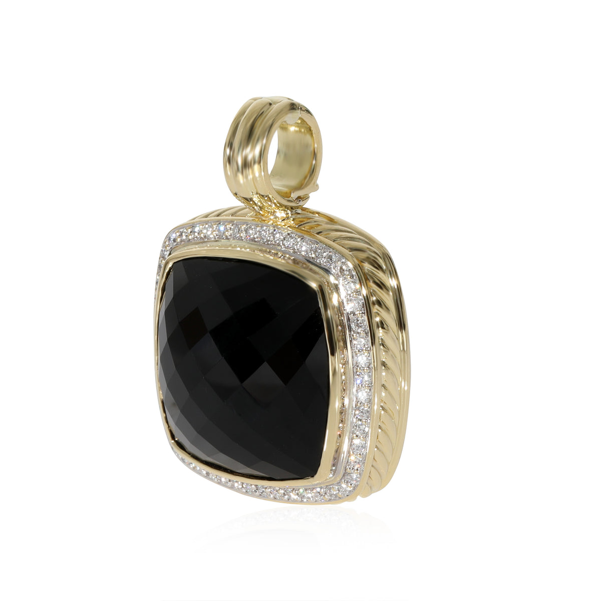 Albion Onyx Diamond Enhancer Pendant in 18k Yellow Gold 0.50 CTW