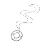 Atlas Pierced Open Pendant in 18k White Gold