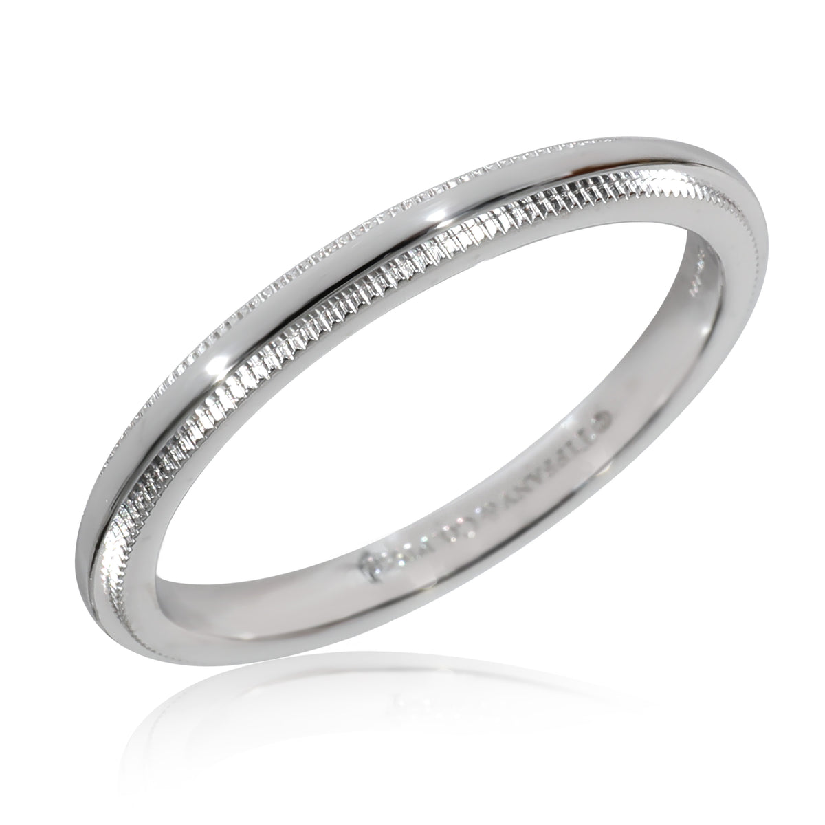 Together Milgrain Wedding Band in Platinum