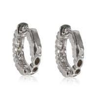 Diamond Mini Hoop Earrings in 14K White Gold 1.50 CTW