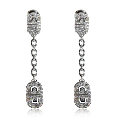 Parentesi Diamond Drop Earrings in 18k White Gold 1.15 CTW