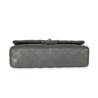 Grey Metallic Nubuck Medium Classic Double Flap