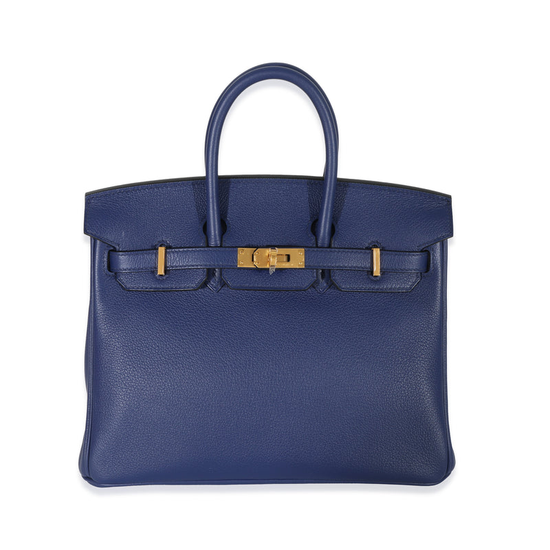 Taurillon Novillo Verso Bleu Saphir Gris Mouette Birkin 25 GHW