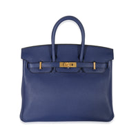 Bleu Saphir Gris Mouette Taurillon Novillo Verso Birkin 25 GHW