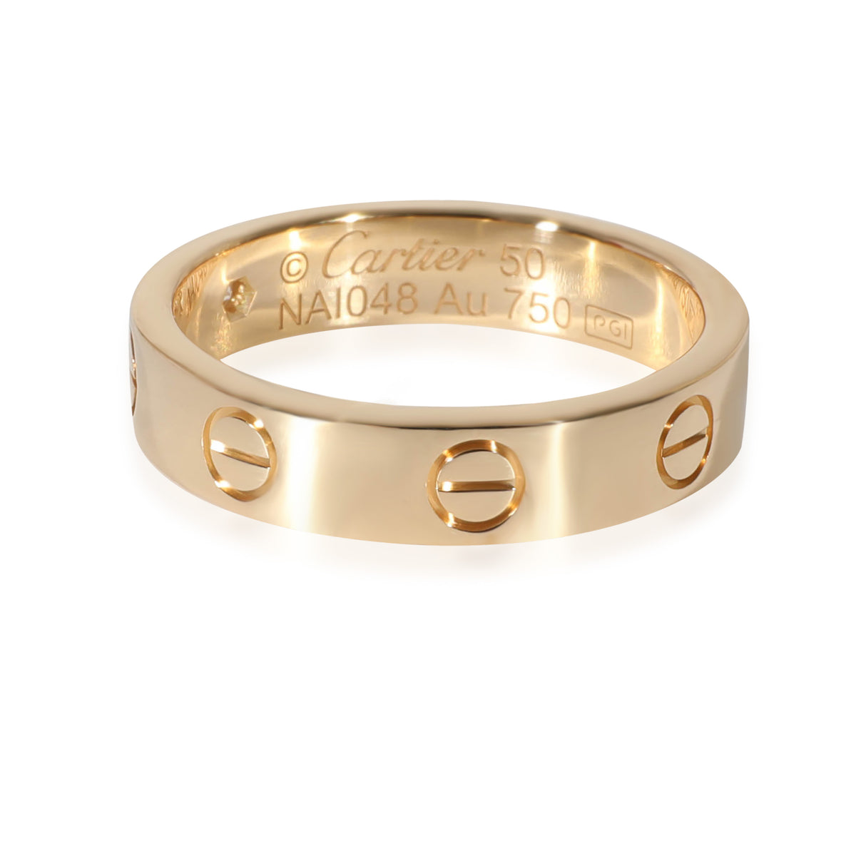 Love Wedding Band, 1 Diamond (Yellow Gold)