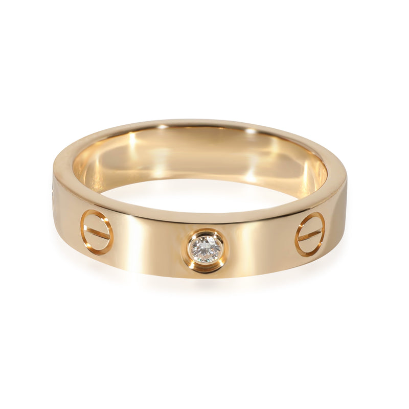 Love Wedding Band, 1 Diamond (Yellow Gold)