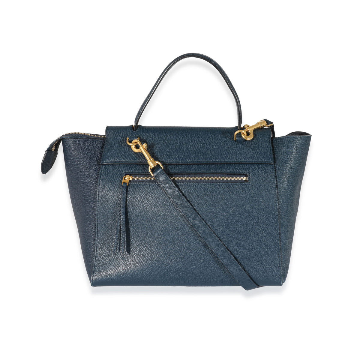 Navy Grained Calfskin Mini Belt Bag