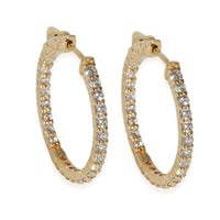 Diamond In and Out Hoop Earrings in 14K Yellow Gold (1.50 CTW)