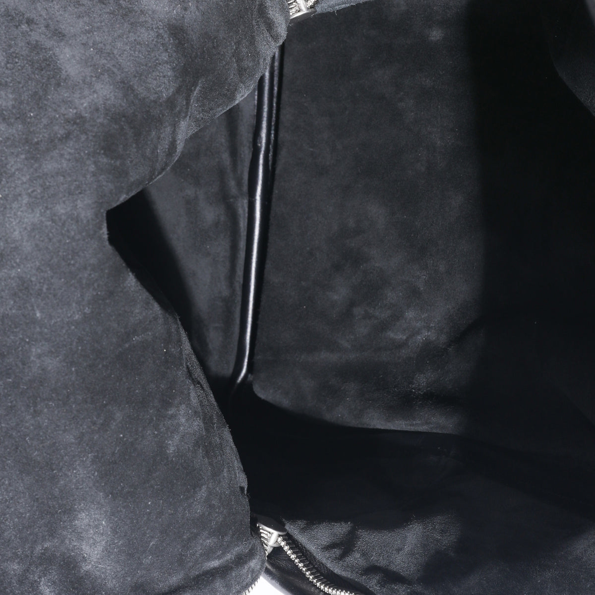 Black Calfskin Small Intrecciato Backpack