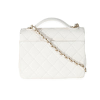 Chanel White Caviar Medium Business Affinity Flap Bag