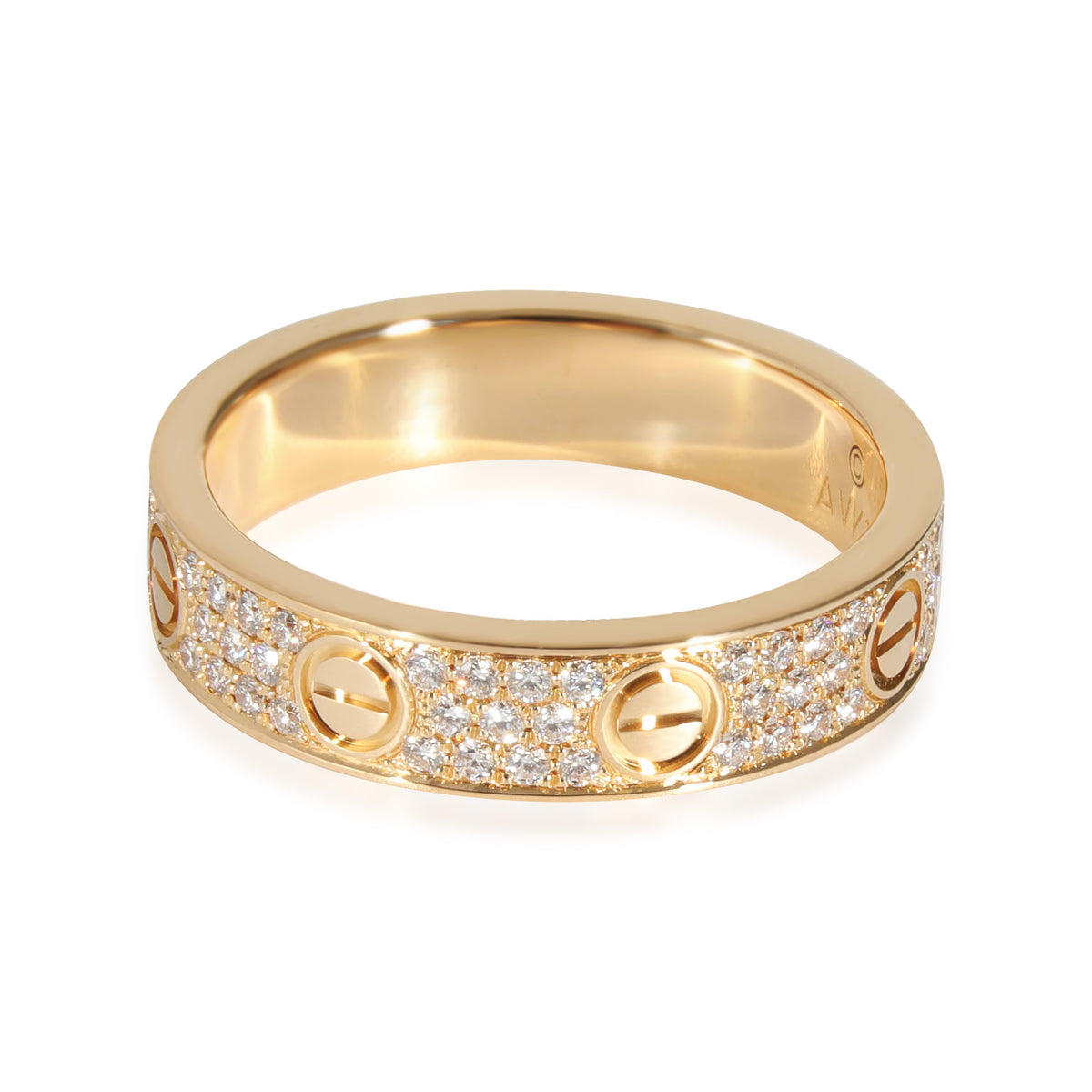 Love Wedding Band, Diamond Paved (Yellow Gold)