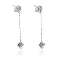 Frank Gehry Torque Cube Drop Earring in 18k White Gold 0.40 CTW