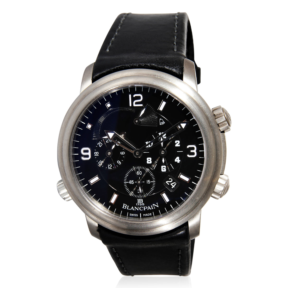 Blancpain Leman Reveil GMT 2041 1230 63B Men's Watch in  Titanium ad1