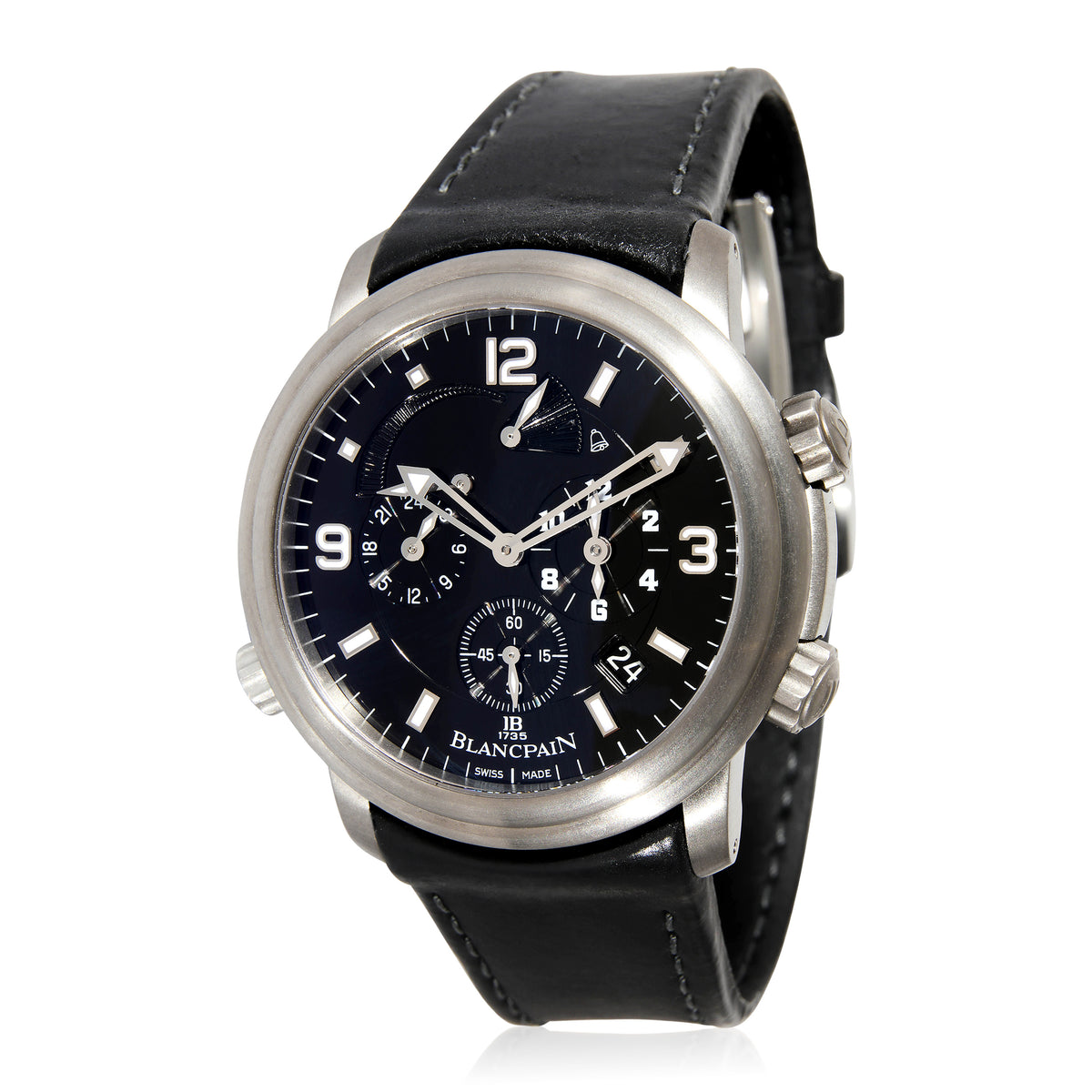 Blancpain Leman Reveil GMT 2041 1230 63B Men's Watch in  Titanium fv