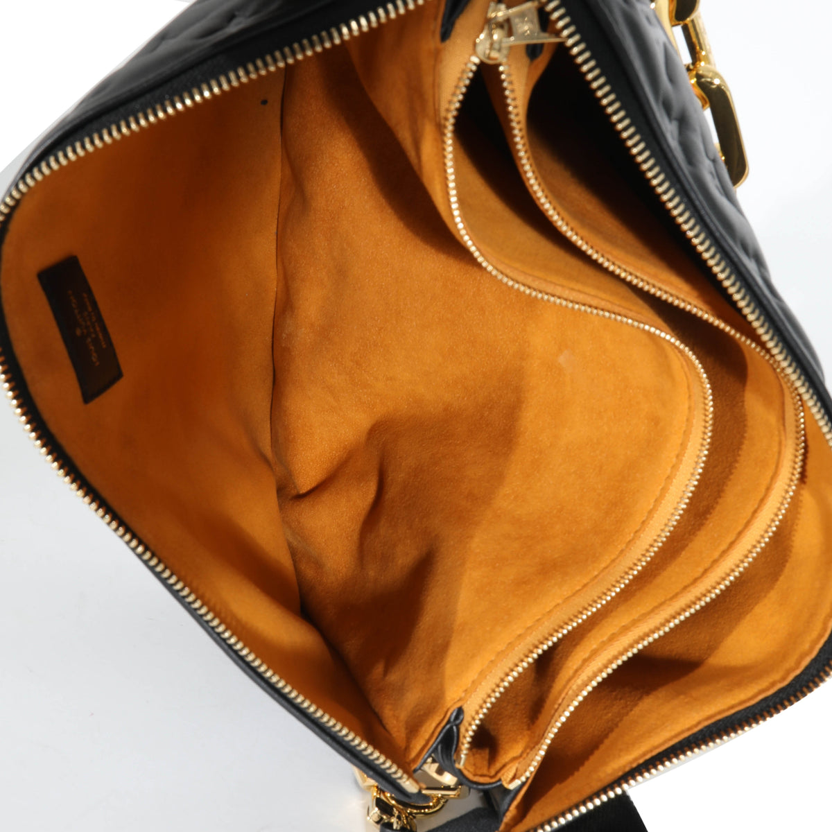 Black Monogram Puffy Lambskin Coussin MM