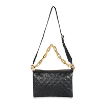 Black Monogram Puffy Lambskin Coussin MM