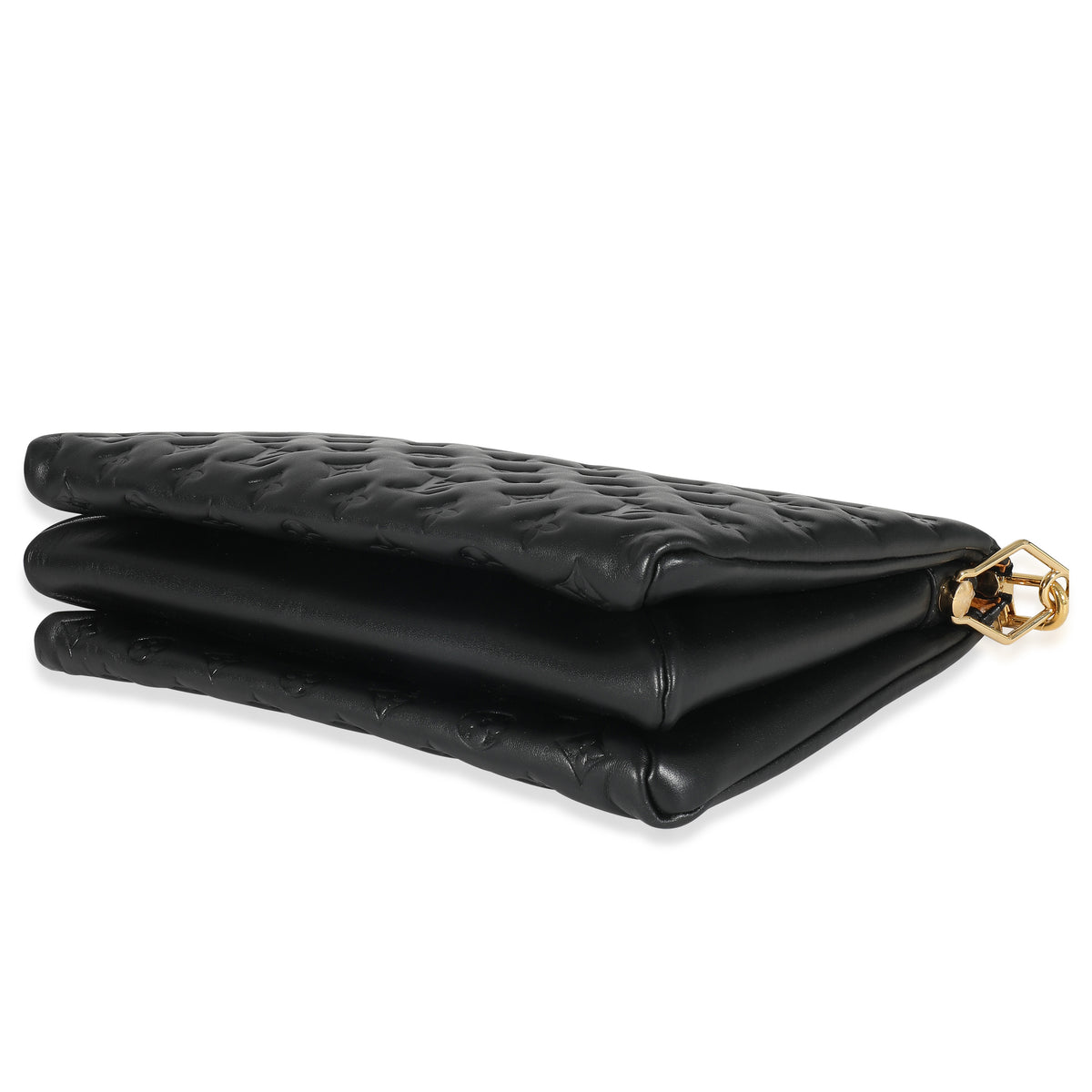 Black Monogram Puffy Lambskin Coussin MM