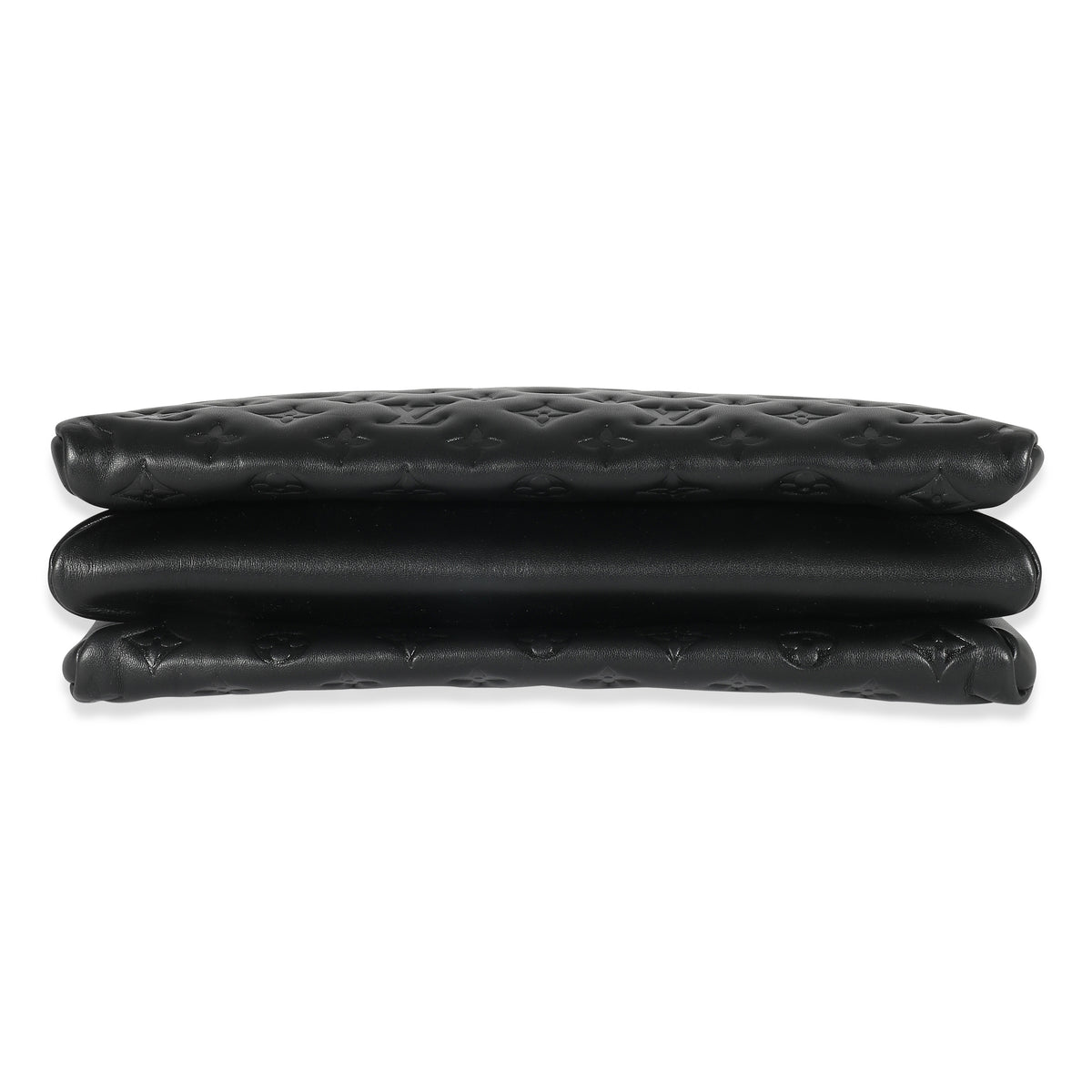 Black Monogram Puffy Lambskin Coussin MM