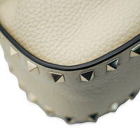 Valentino White Leather Rockstud Bucket Bag Handbag ad2