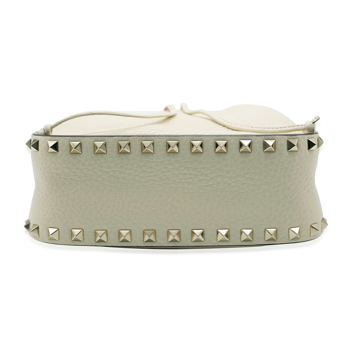 Valentino White Leather Rockstud Bucket Bag Handbag bv