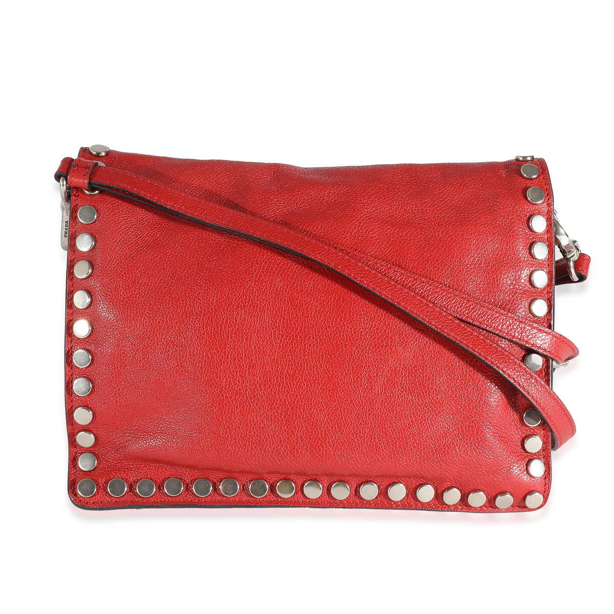 Red Leather Glace Etiquette Crossbody