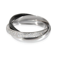 Trinity Ring In Ceramic, Small Model (White Gold)