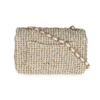 21A Gold Tweed Mini Rectangular Flap Bag