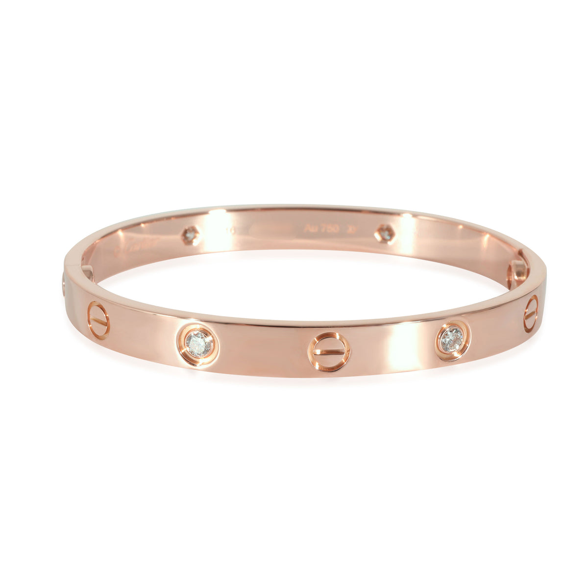 Love Bracelet, 4 Diamonds (Rose Gold)