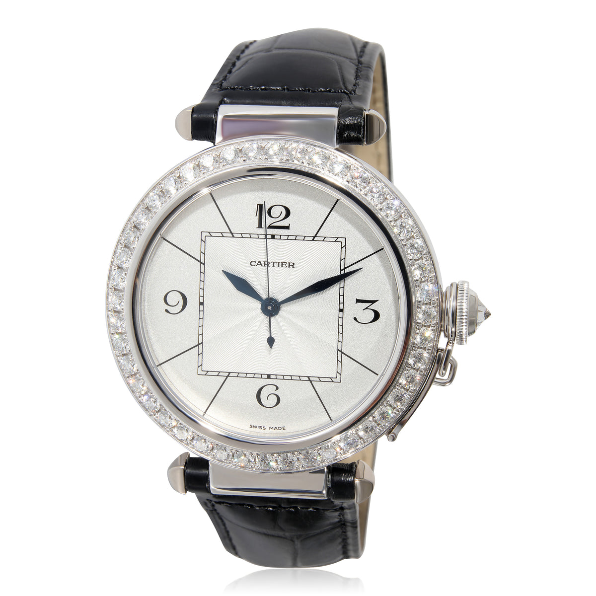 Pasha de Cartier WJ120251 Mens Watch in 18kt White Gold