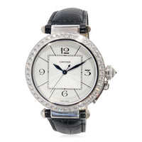Pasha de Cartier WJ120251 Men's Watch in 18kt White Gold