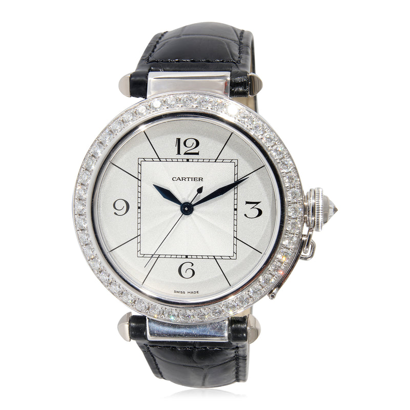 Pasha de Cartier WJ120251 Mens Watch in 18kt White Gold