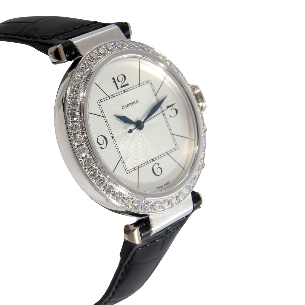 Pasha de Cartier WJ120251 Men's Watch in 18kt White Gold