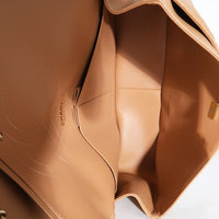 21P Caramel Caviar Jumbo Classic Double Flap Handbag