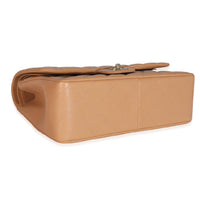 21P Caramel Caviar Jumbo Classic Double Flap Handbag