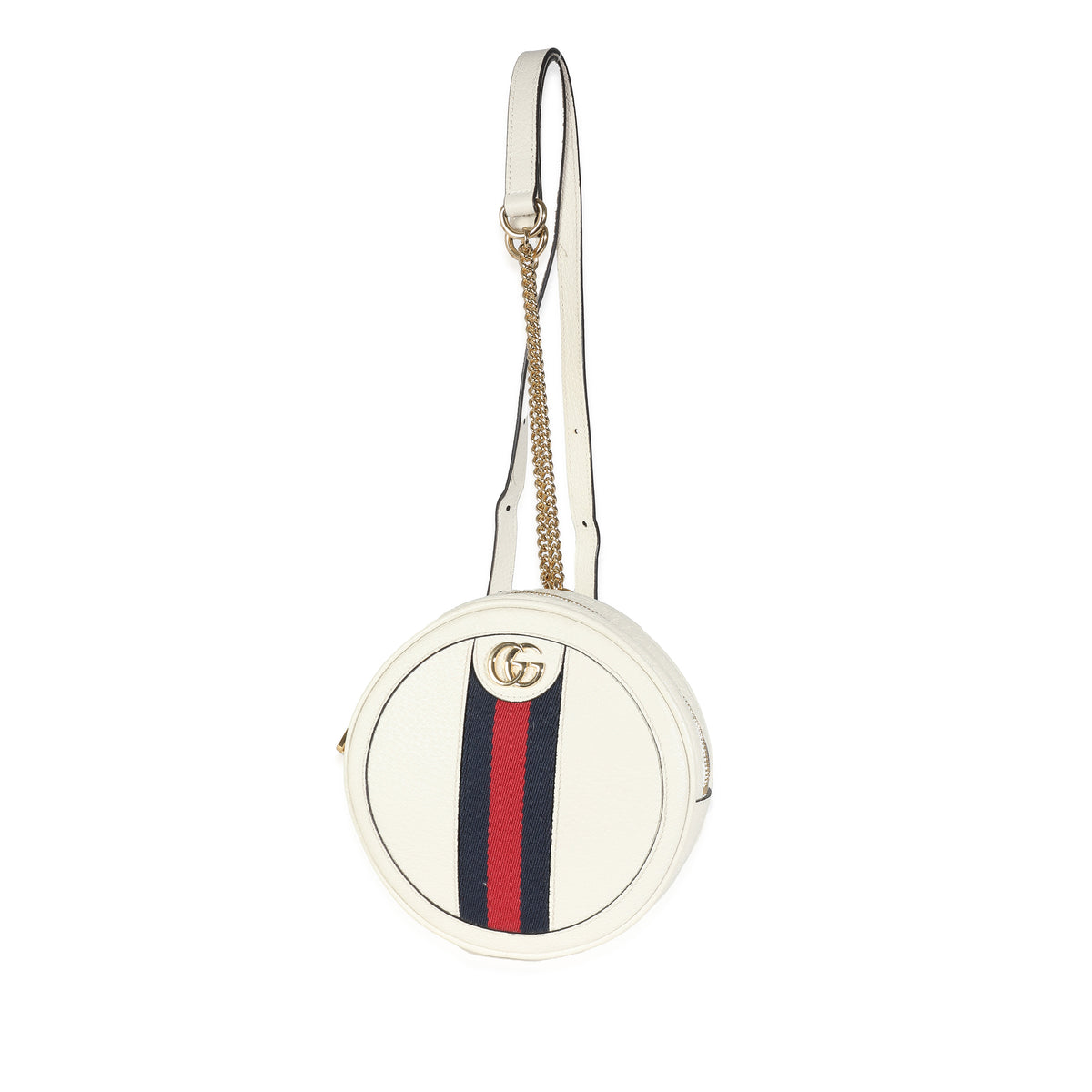 Gucci White Calfskin Ophidia Mini Round Backpack | myGemma | IT