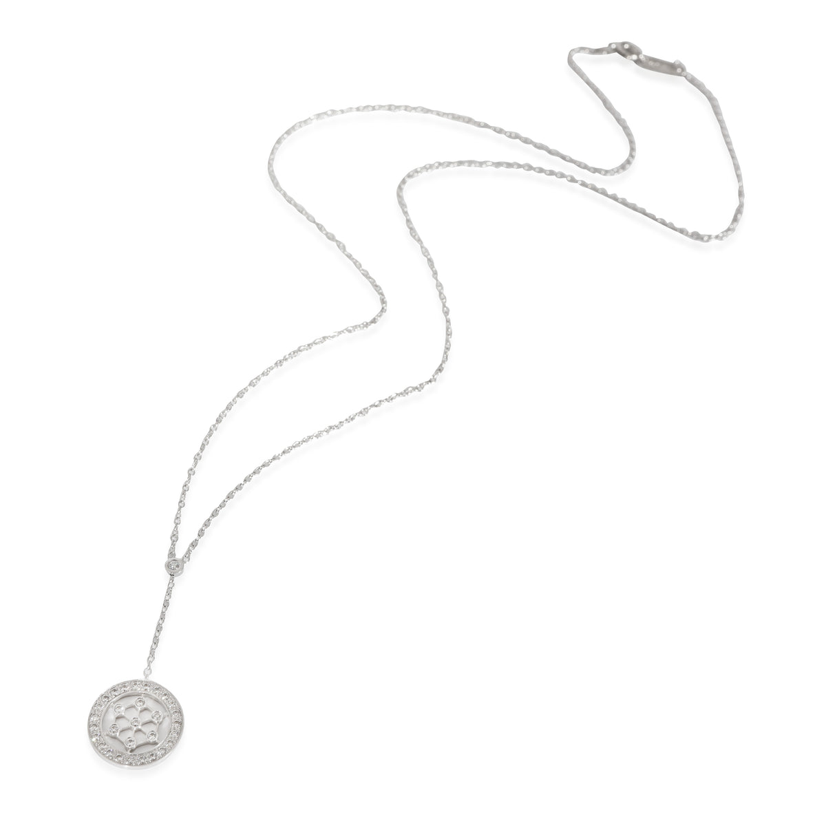 Voile Diamond Lariat Pendant  in  Platinum 0.1 CTW