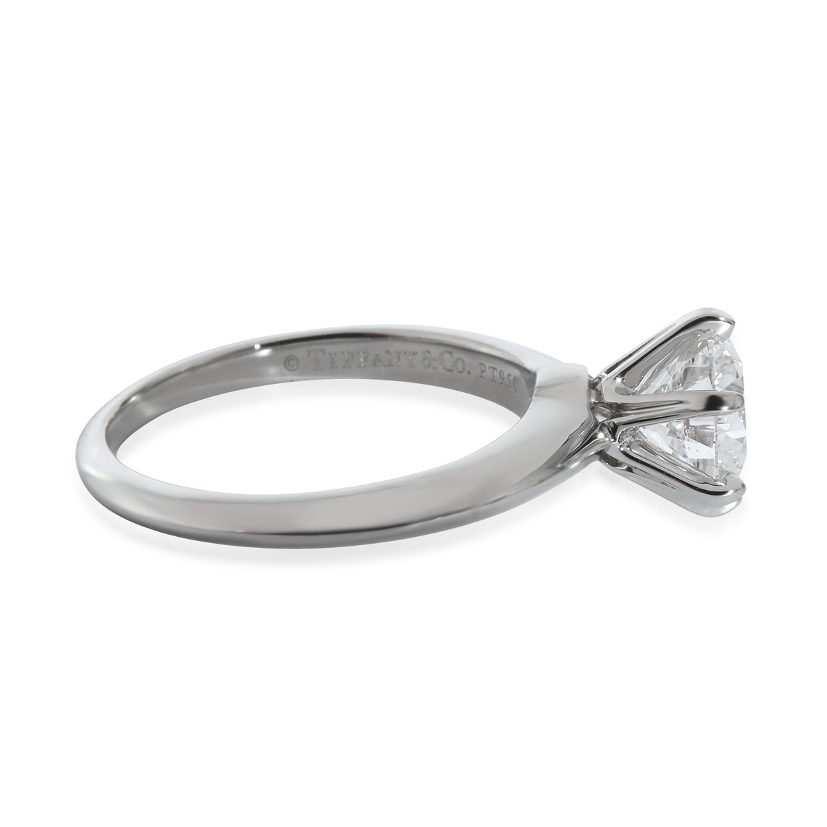 Tiffany & Co. Diamond Engagement Ring in  Platinum E VS2 1.29 CTW