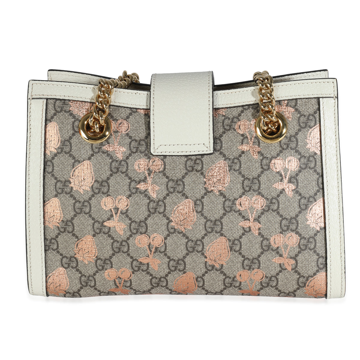 Gucci Beige GG Supreme Canvas Berry Small Padlock Tote myGemma