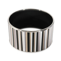 Enamel Printed Carioca Stripes Extra Wide Bracelet