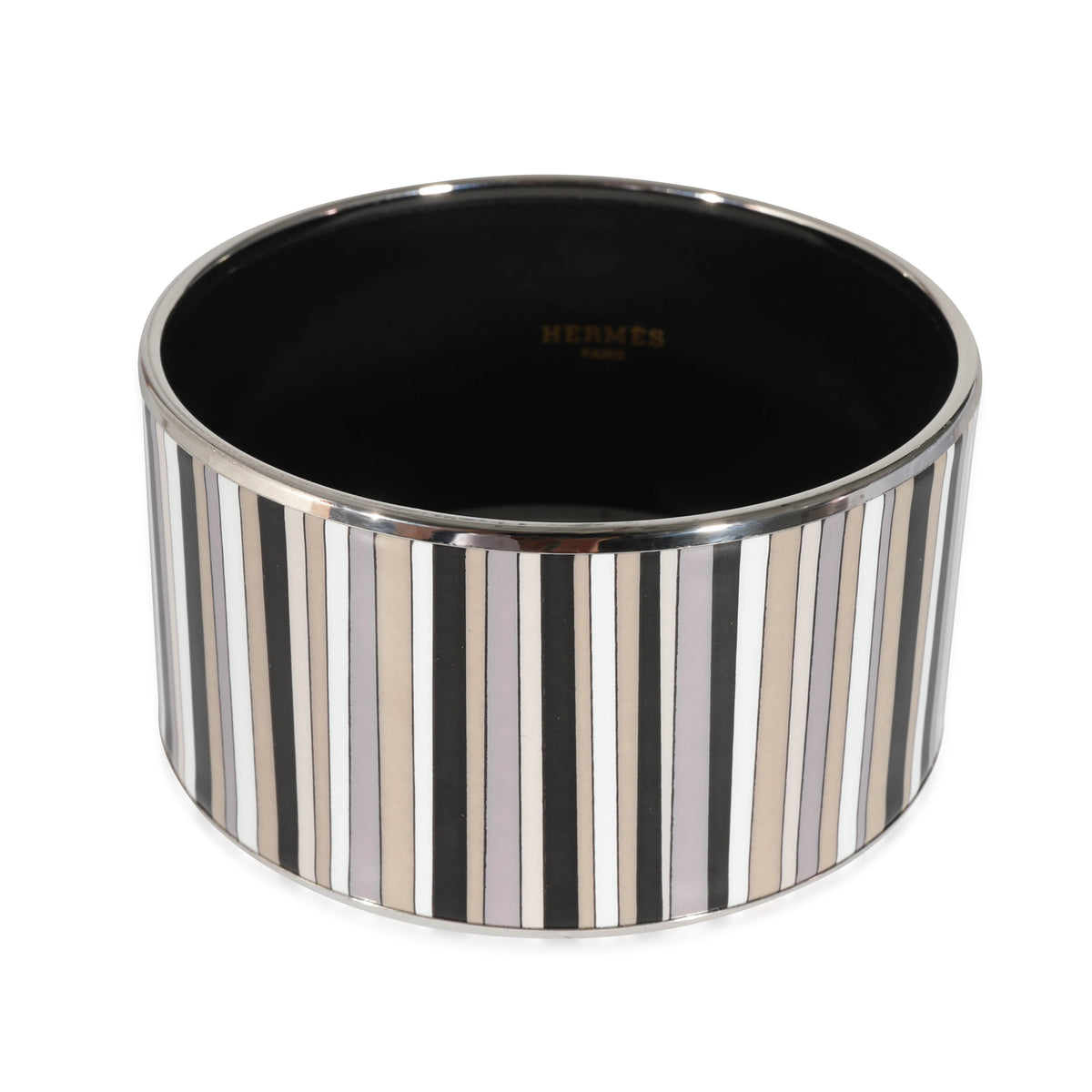 Enamel Printed Carioca Stripes Extra Wide Bracelet