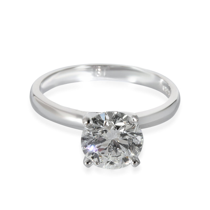 Round Cut Engagement Ring in Platinum D SI1 1.51 CTW
