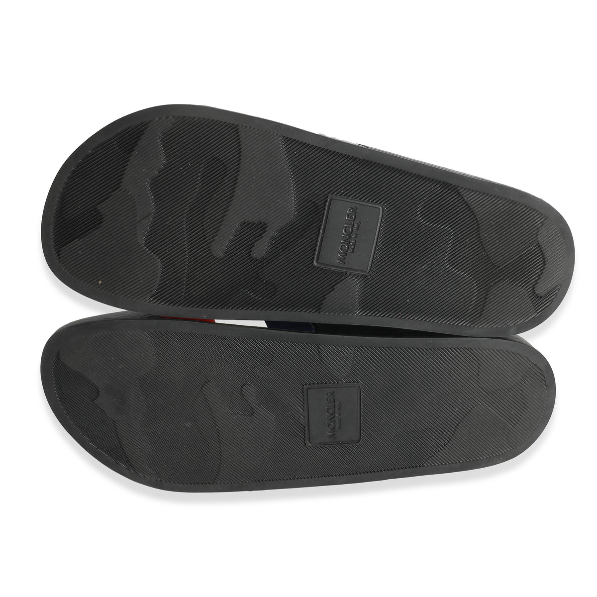 Moncler Tricolor Rubber Basile Logo Slides ad1