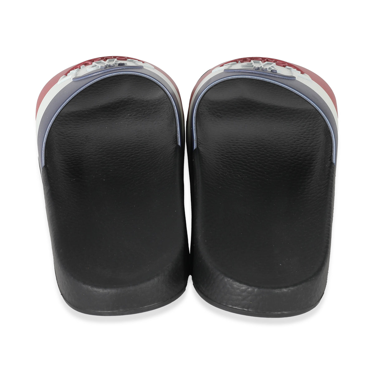 Moncler Tricolor Rubber Basile Logo Slides bv