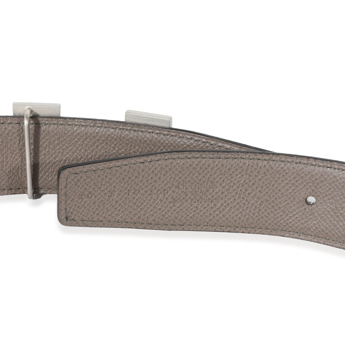 Epsom Etain Bleu De Prusse H Guilloche Belt 80