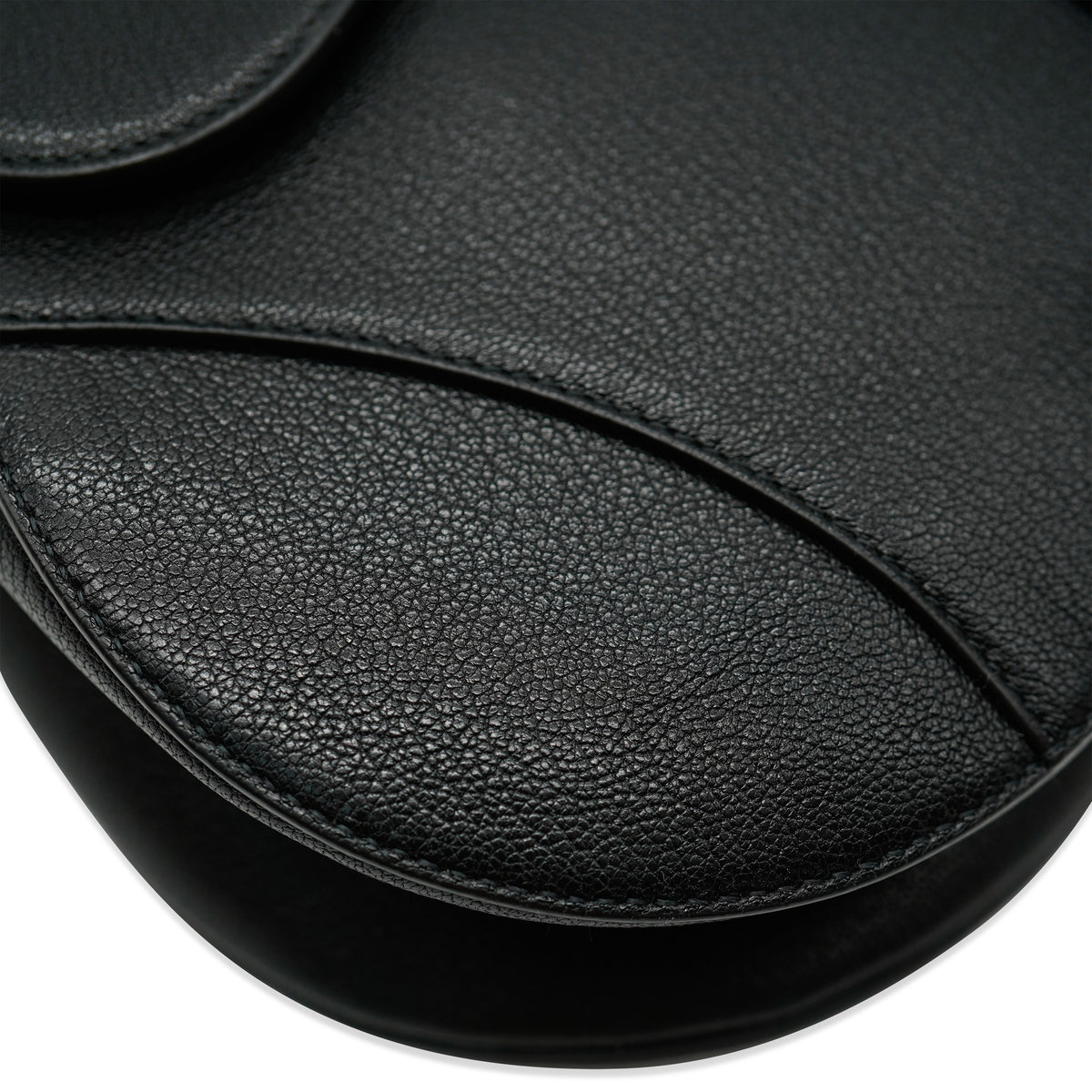 Christian Dior Black Grained Calfskin Saddle Bag Handbag ad3