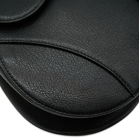 Christian Dior Black Grained Calfskin Saddle Bag Handbag ad3
