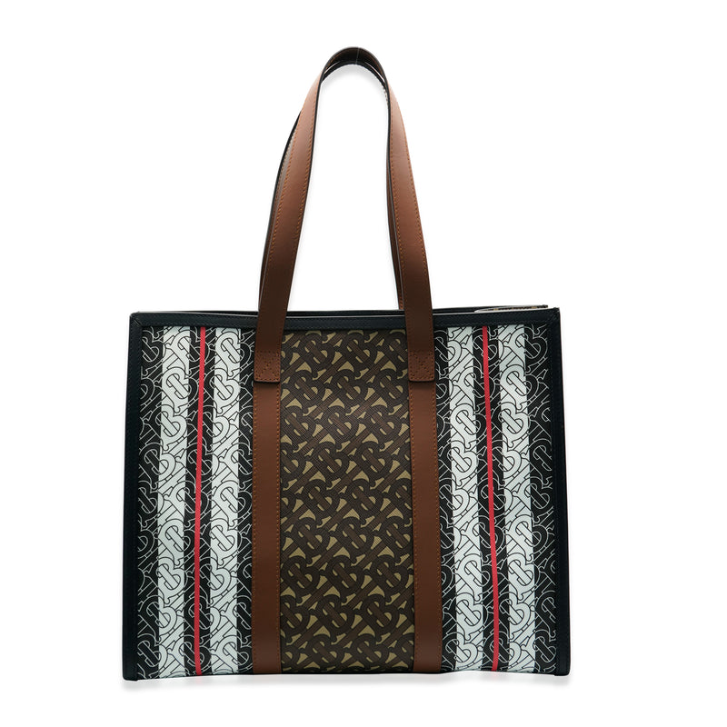 Bridle Canvas Monogram Stripe E-Canvas Tote